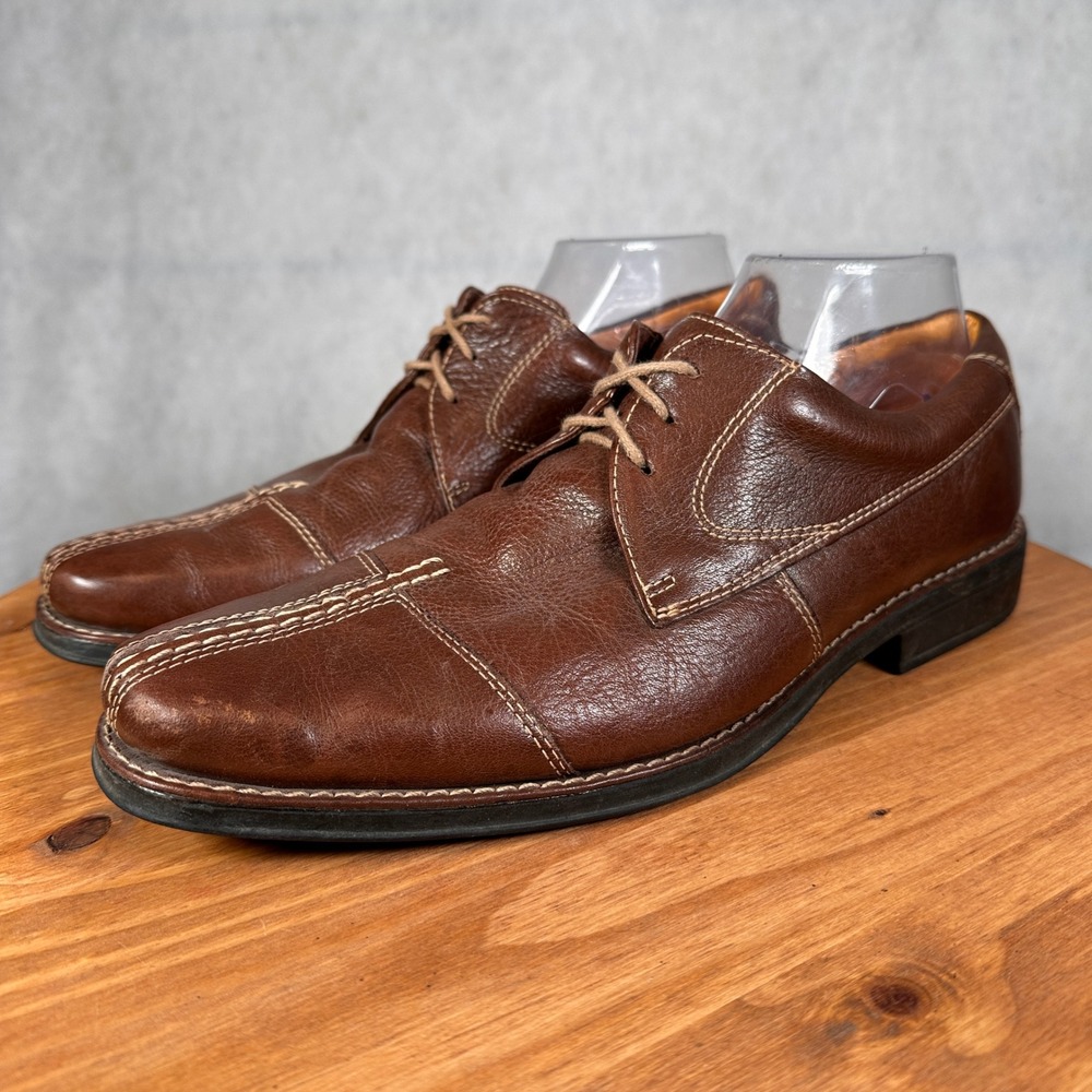 Sandro Moscoloni Oxford Shoes Mens 10 Brown Good Split Toe Leather 9103 LV